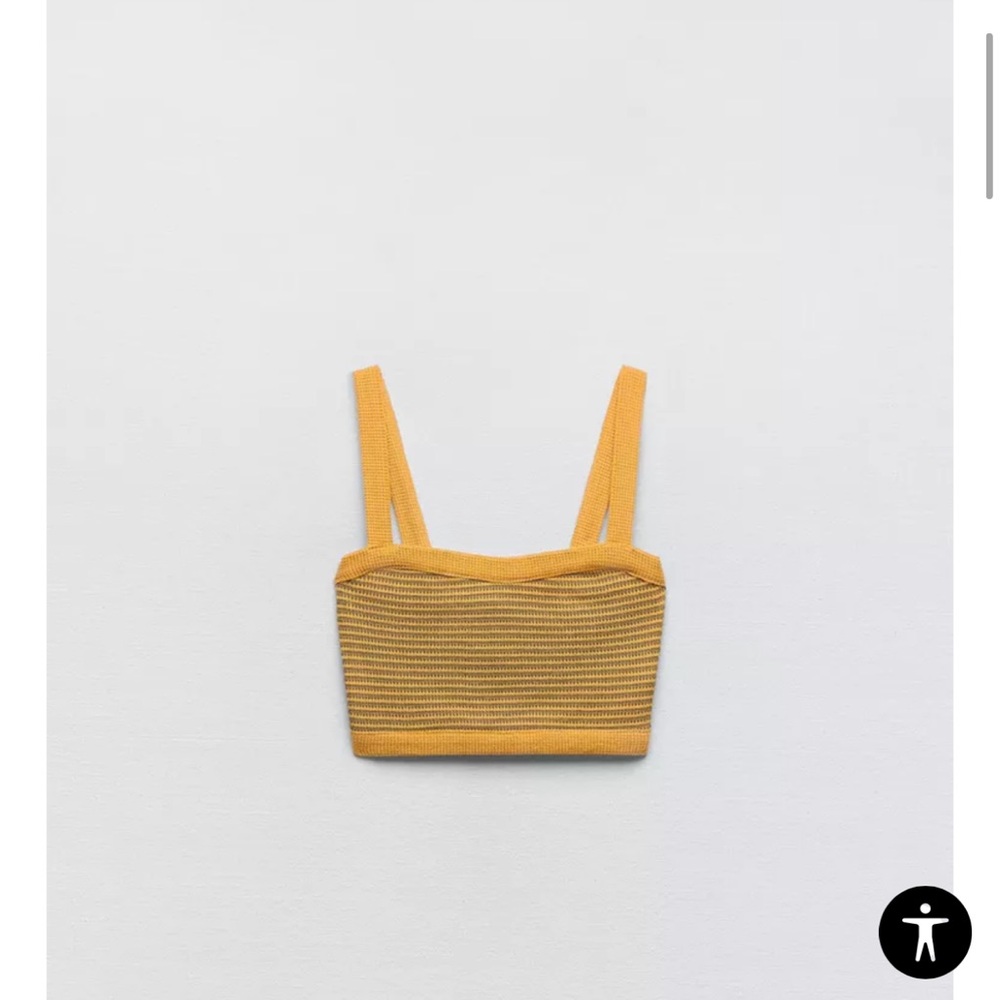 Orange Knit Crop Top